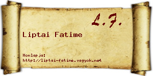 Liptai Fatime névjegykártya